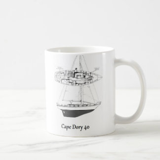 De Café Taza del velero del Dory 40 del cabo