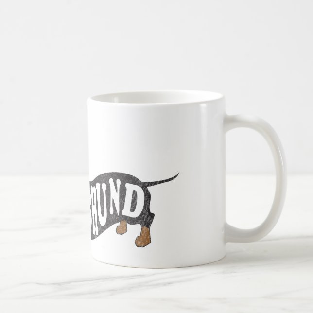 De Café Taza del vintage del Dachshund (Derecha)