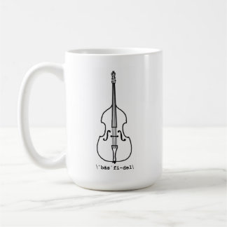 De Café Taza del violín bajo