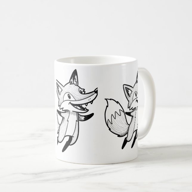De Café Taza del zorro del bosque (Anverso derecho)