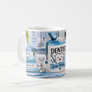 De Café Taza Dentista Sigue Sonriendo