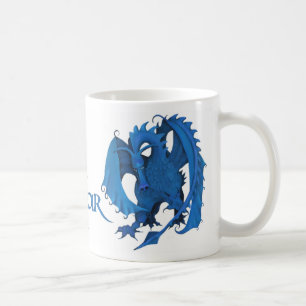 De Café Taza derecha azul del dragón - Óscar