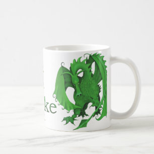 De Café Taza derecha del dragón verde para Mike