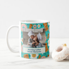 De Café Taza Desayuno Azul Bonito Personalizable Pastel