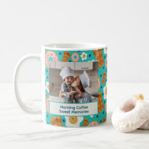 De Café Taza Desayuno Azul Bonito Personalizable Pastel