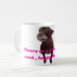 De Café Taza desayuno con perrito divertido