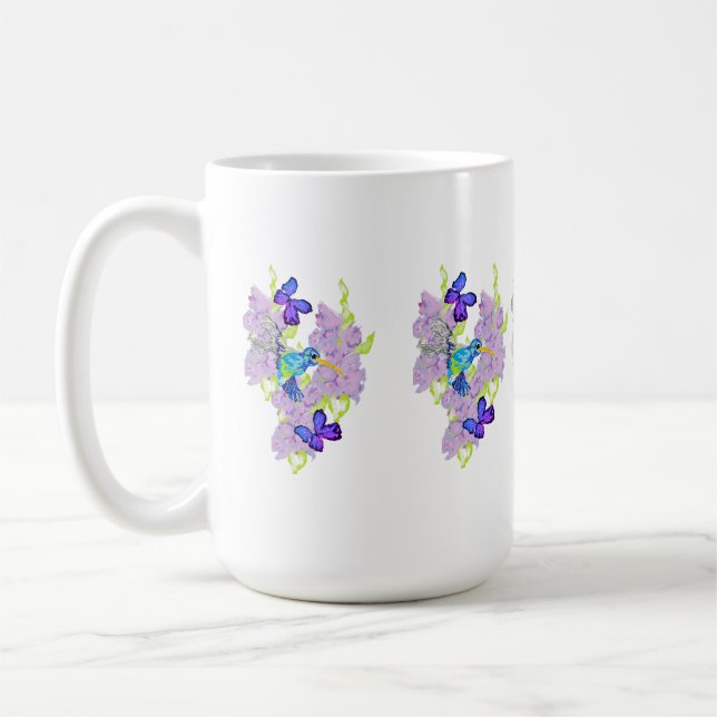 De Café Taza ;  Día con un colibrí (Izquierda)
