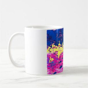De Café Taza diseñada con flamenco colorido