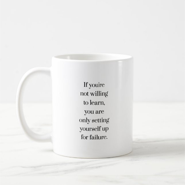 De Café Taza Dispuesto a Aprender (Izquierda)