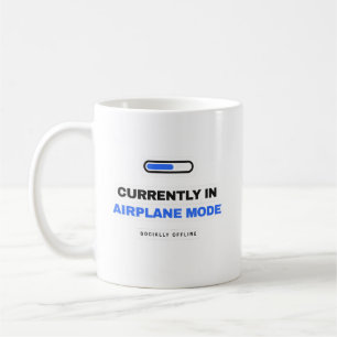 De Café Taza Divertida Actualmente En Modo Avión
