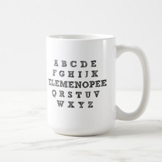 De Café Taza Divertida Alfabeto Elemenopee