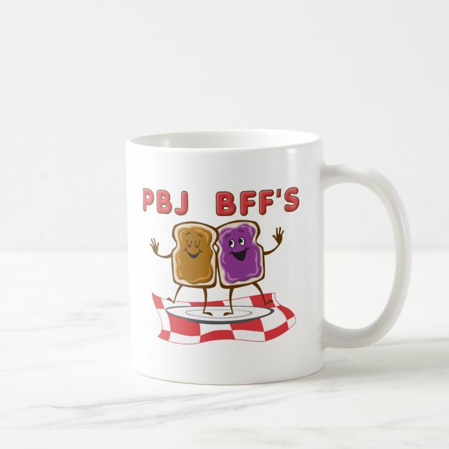 De Café Taza Divertida Amiga PBJ (Derecha)