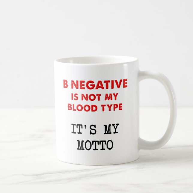 De Café Taza Divertida B Negativo (Derecha)