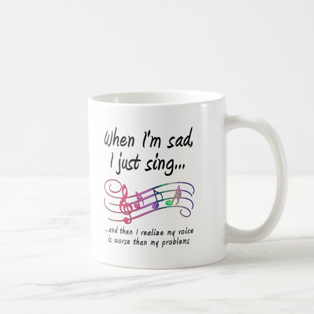 De Café Taza Divertida Cantando Peor Que Problemas (Derecha)