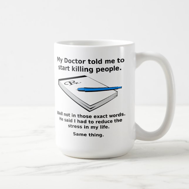 De Café Taza Divertida con Receta para Matar (Derecha)
