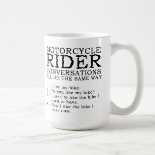 De Café Taza Divertida Conversaciones en Motocicleta