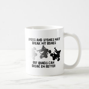 De Café Taza Divertida Cuadriciclo ATV Palos Y Piedras