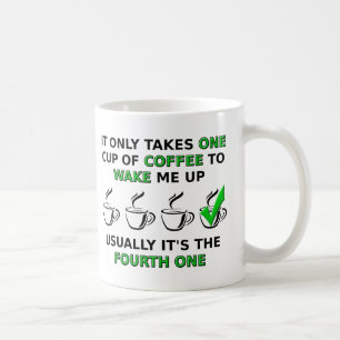 De Café Taza Divertida Cuarta Uno