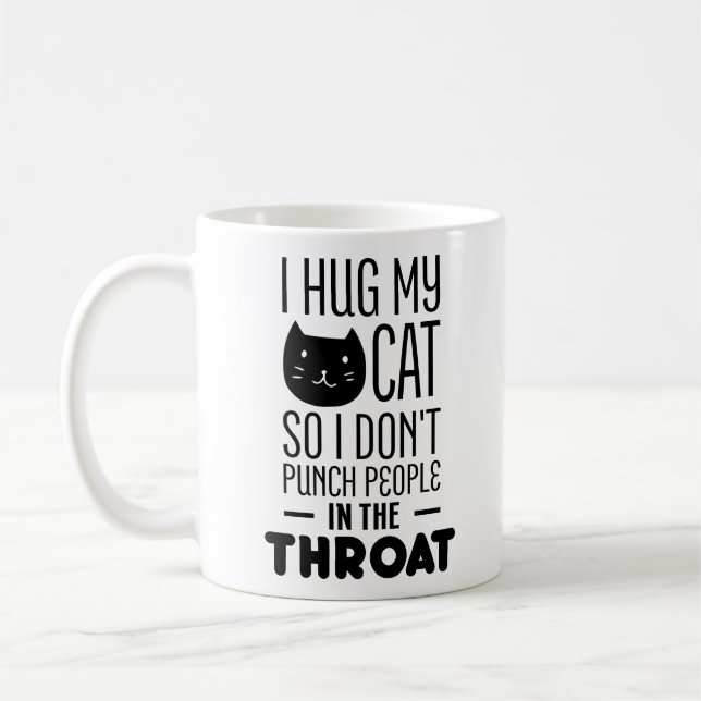De Café Taza divertida del amante del gato abrazo mis (Izquierda)