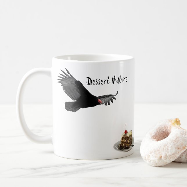 De Café Taza divertida del buitre del postre con la (Con donut)