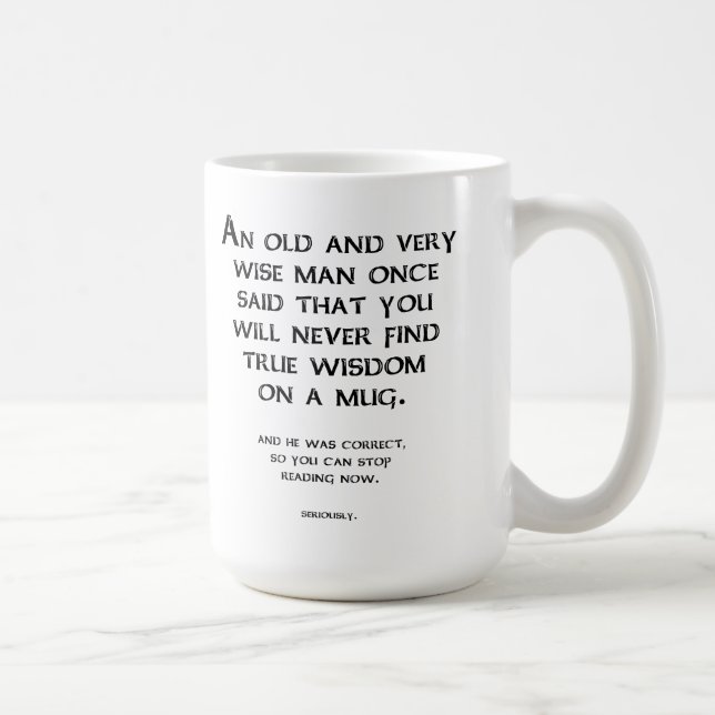 De Café Taza divertida del consejo sabio (Derecha)