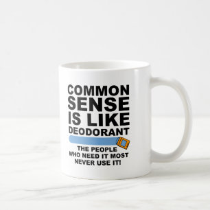 De Café Taza divertida del desodorante del sentido común
