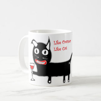 De Café Taza divertida del gato para el amante del gato