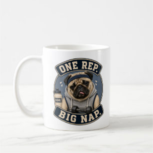 De Café Taza divertida del gimnasio del pug Un gran desc