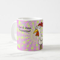 Taza divertida del pollo