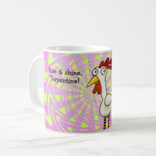 De Café Taza divertida del pollo