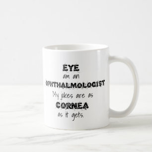 De Café Taza divertida del retruécano del oftalmólogo