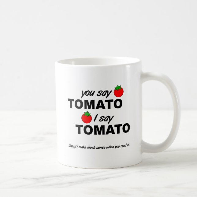 De Café Taza divertida del tomate del tomate (Derecha)