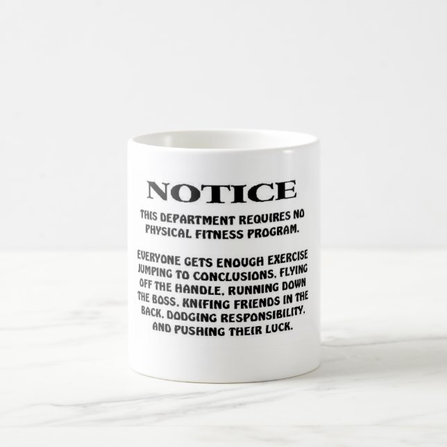 De Café taza divertida del trabajo (Centro)