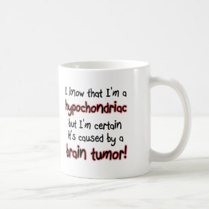 De Café Taza divertida del tumor cerebral hipocondriaco