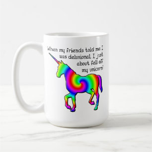 De Café Taza divertida del unicornio delusional