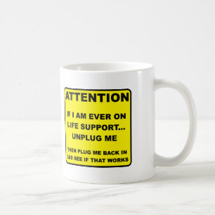 De Café Taza Divertida Desconectar Soporte Vital