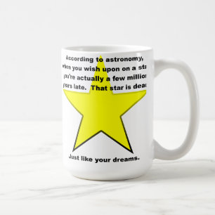 De Café Taza Divertida Desea Sobre Una Estrella