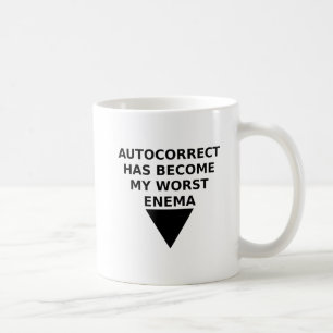 De Café Taza Divertida Enemigo Autocorregida