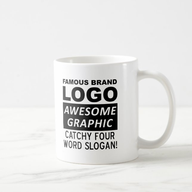 De Café Taza Divertida Eslogan Logotipo (Derecha)