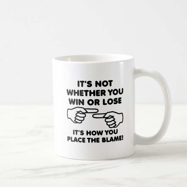 De Café Taza Divertida Gane o Pierda la Culpa (Derecha)