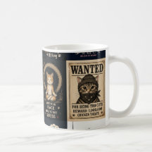 Taza Divertida “Gato Buscado” – Regalo para Amante