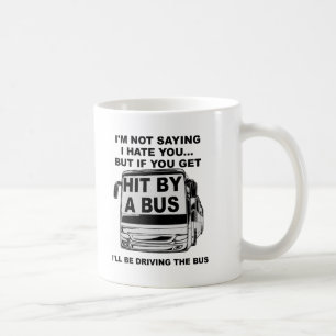 De Café Taza Divertida Golpeado Por Un Autobús
