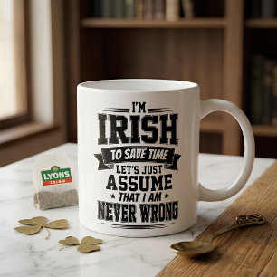 De Café Taza divertida irlandesa Soy irlandés, nunca me eq