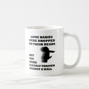 De Café Taza Divertida Lanzada Contra Una Pared