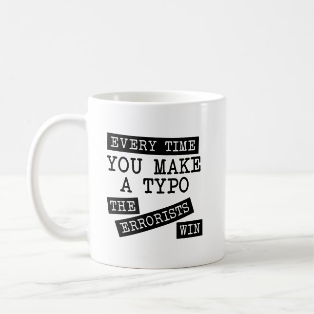 De Café Taza Divertida Los Erroristas Ganan (Izquierda)