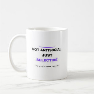 De Café Taza Divertida No Antisocial Sino Selectiva