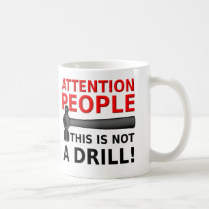 De Café Taza Divertida No Es Un Simulacro Humor