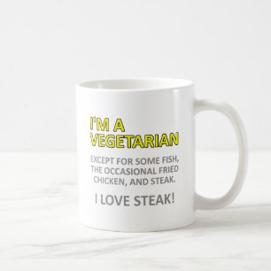 De Café Taza Divertida No Soy Realmente Vegetariano