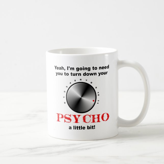 De Café Taza divertida para bajar el psicópata (Derecha)