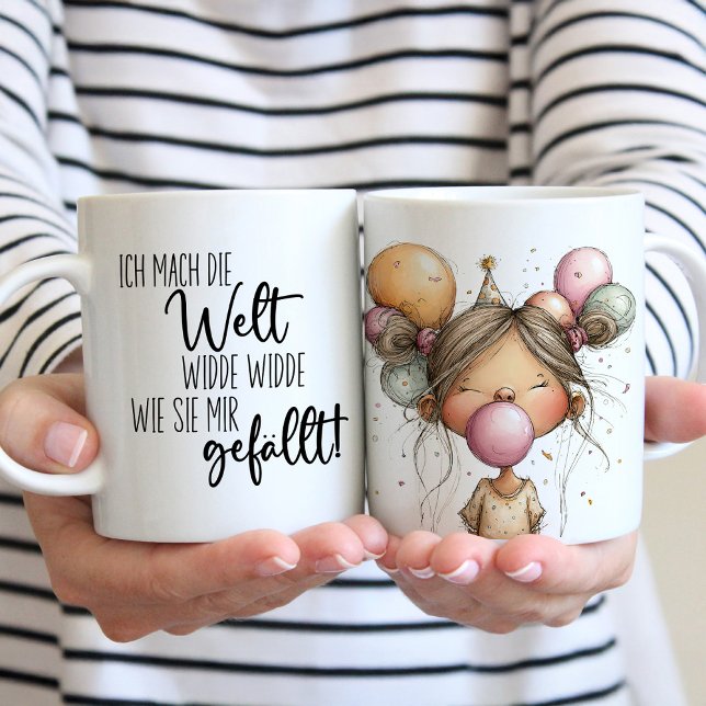 De Café Taza divertida para chicas en alemán (funny mug for girls with german quote)